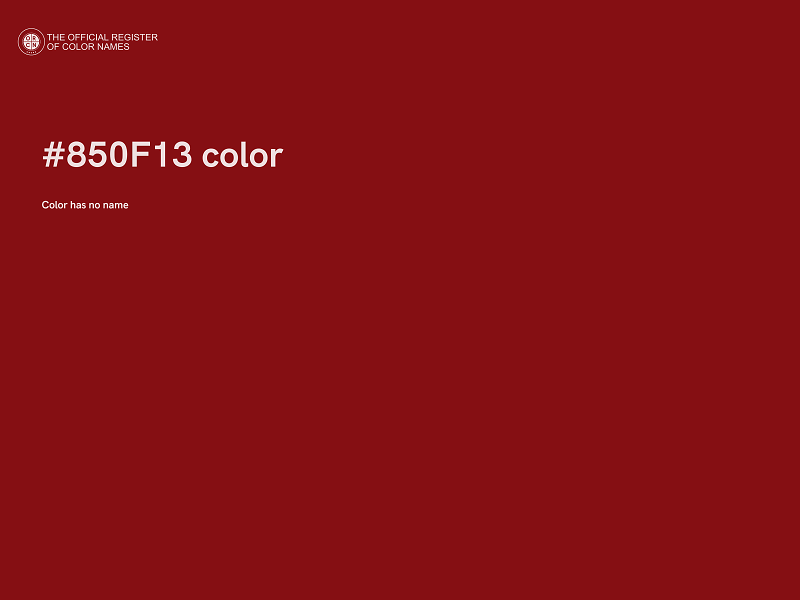 #850F13 color image