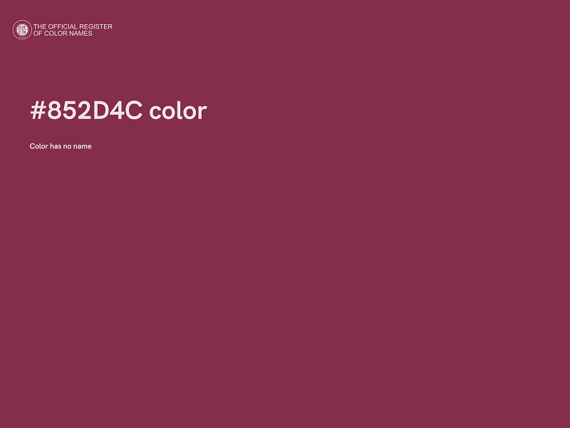 #852D4C color image