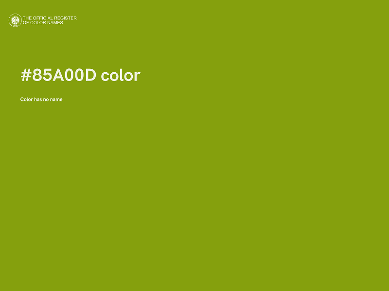 #85A00D color image