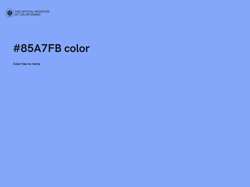 #85A7FB color image