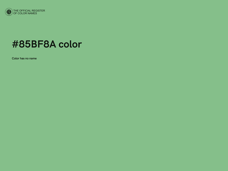 #85BF8A color image