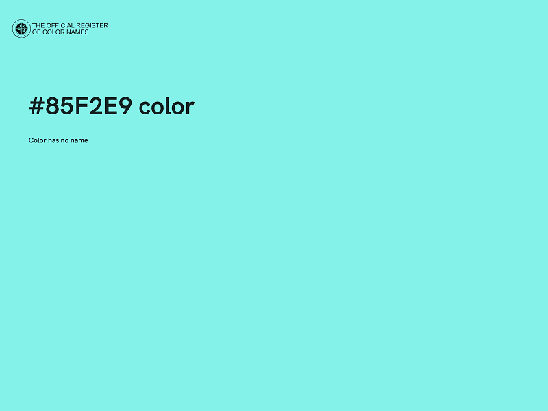 #85F2E9 color image