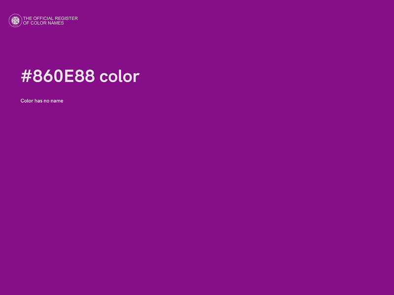 #860E88 color image