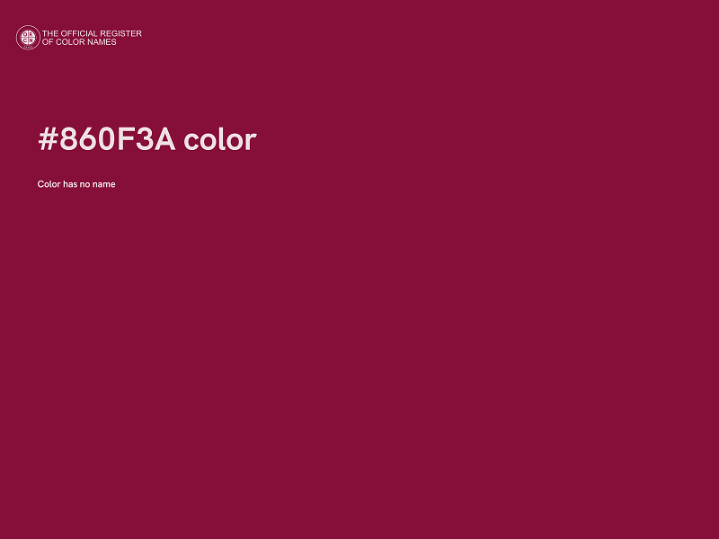 #860F3A color image