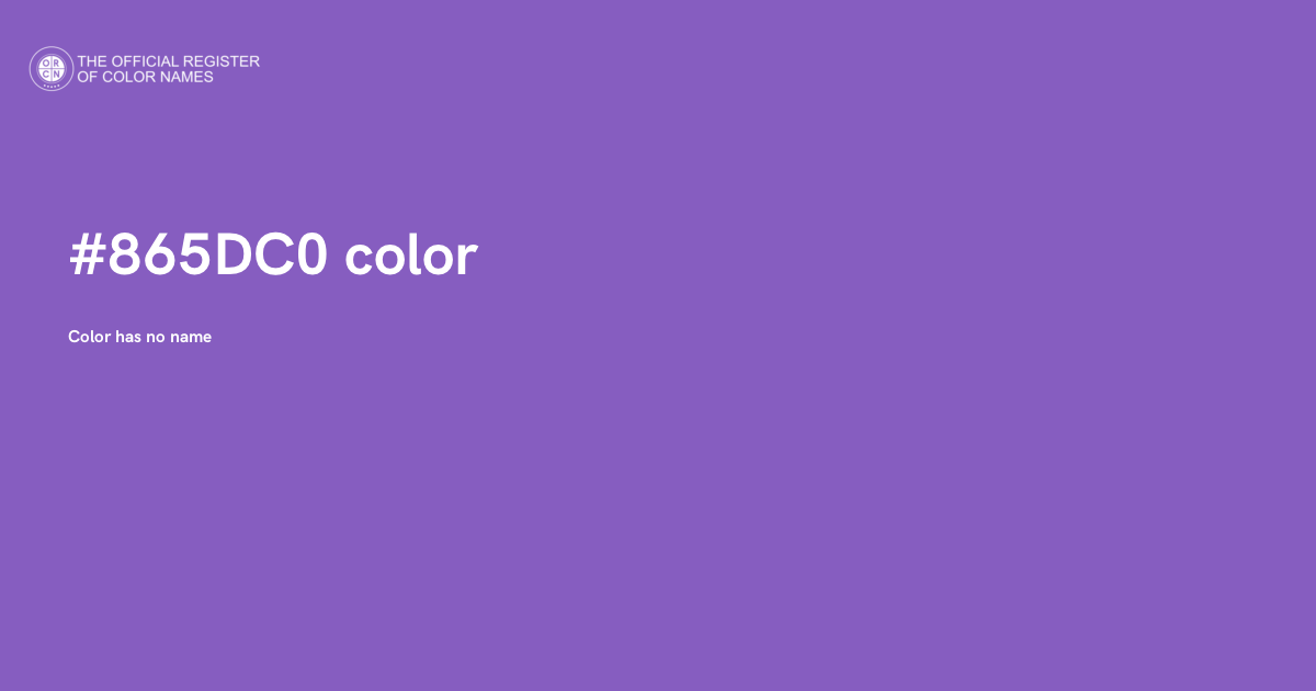 Color #865DC0 - The Official Register of Color Names