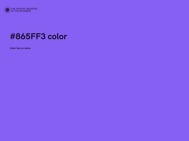 #865FF3 color image