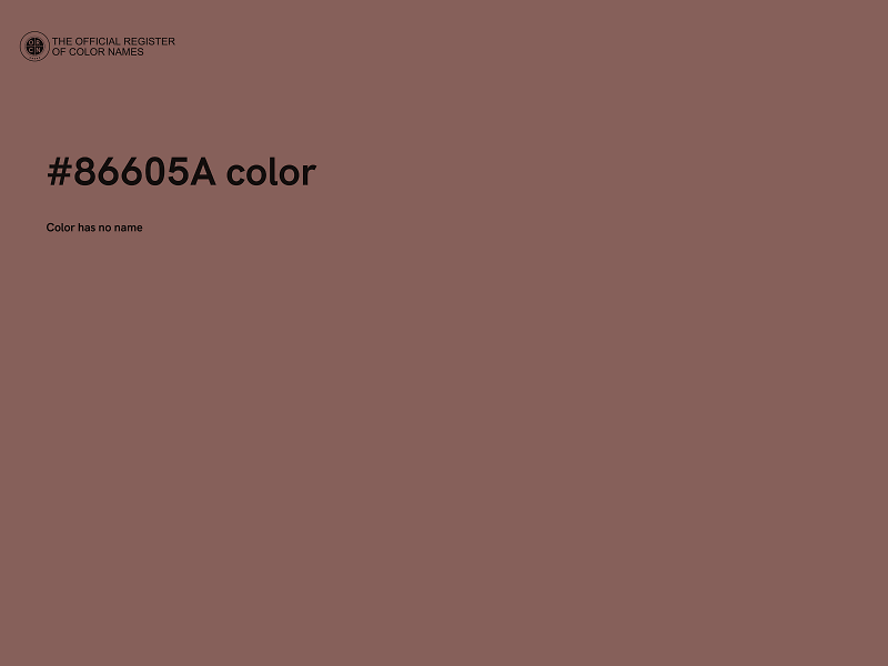 #86605A color image