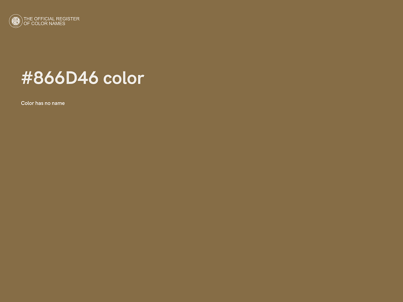 #866D46 color image