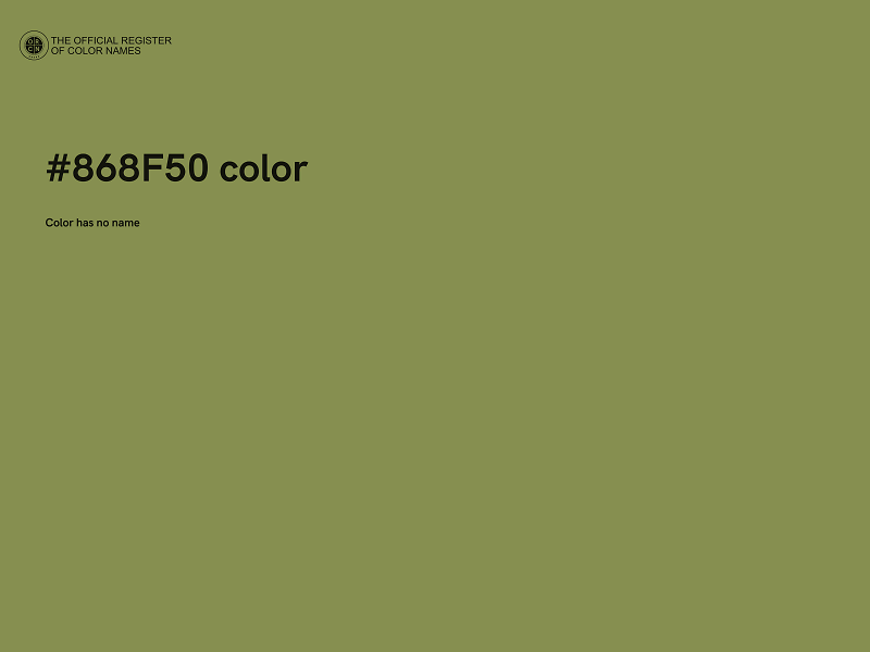 #868F50 color image