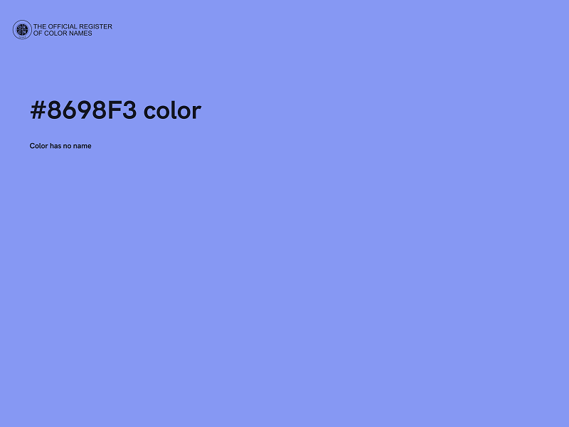 #8698F3 color image