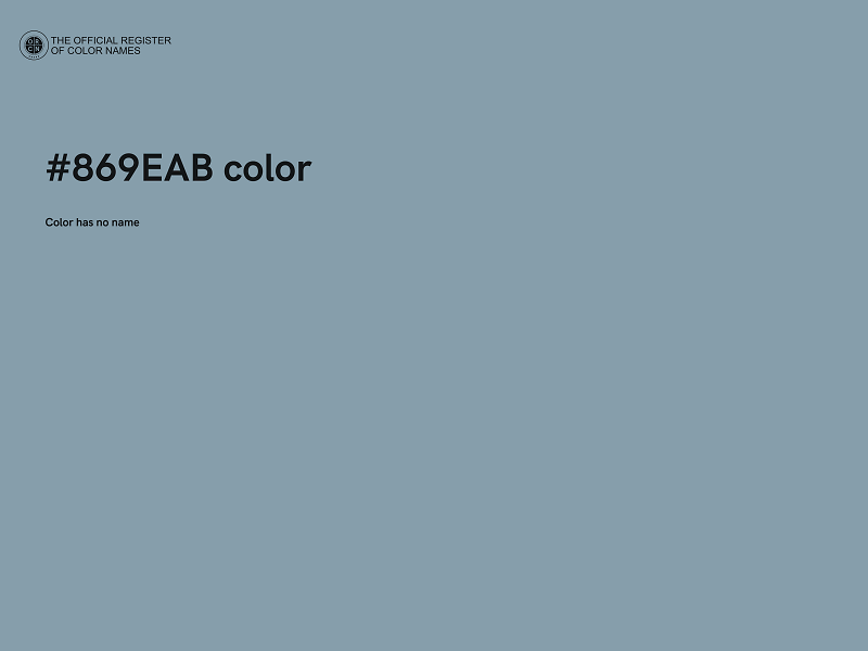 #869EAB color image