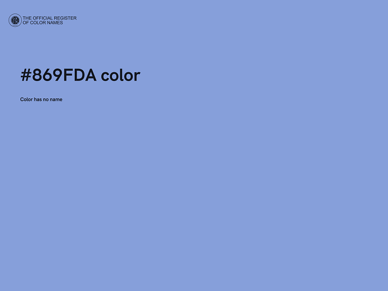 #869FDA color image