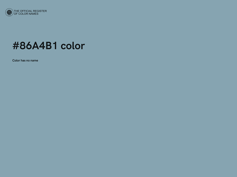 #86A4B1 color image