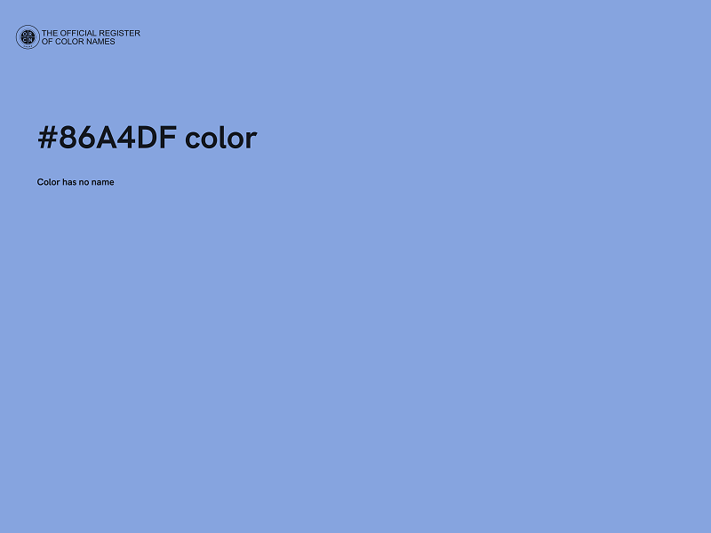 #86A4DF color image