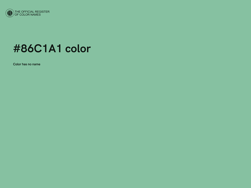 #86C1A1 color image