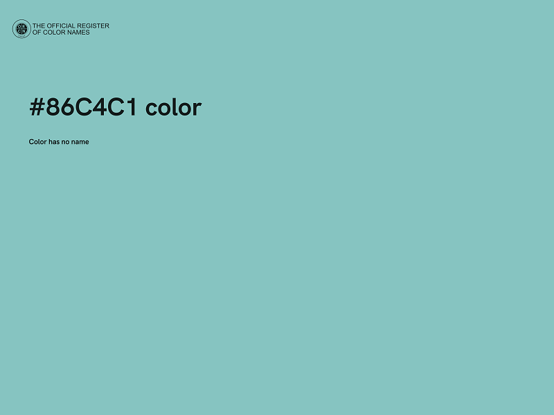 #86C4C1 color image