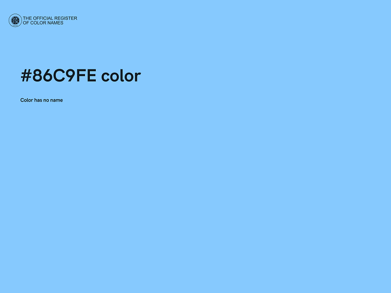 #86C9FE color image