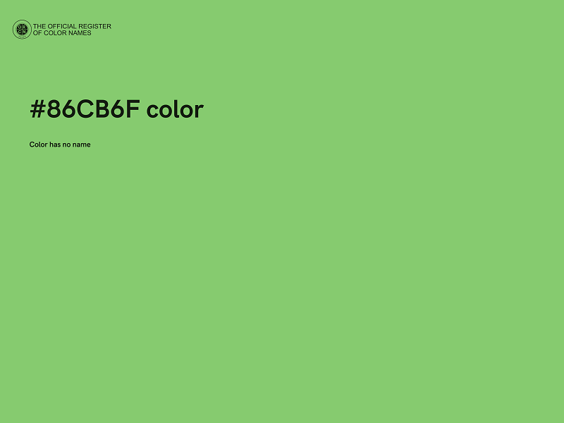 #86CB6F color image