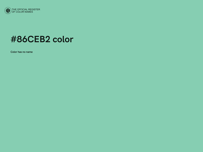 #86CEB2 color image