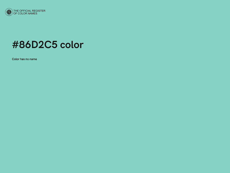 #86D2C5 color image