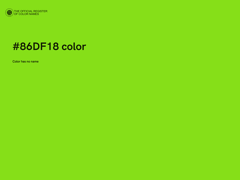 #86DF18 color image