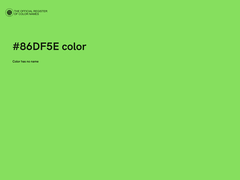 #86DF5E color image