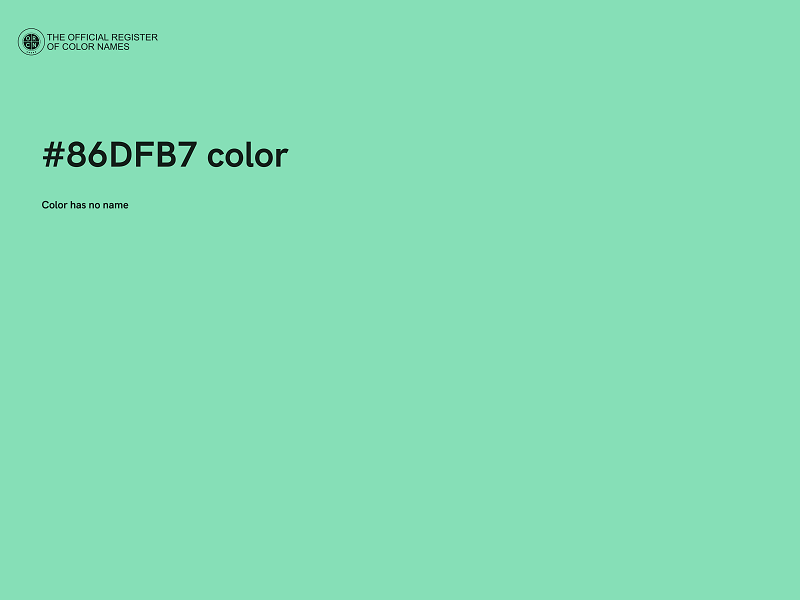 #86DFB7 color image