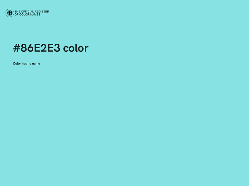 #86E2E3 color image