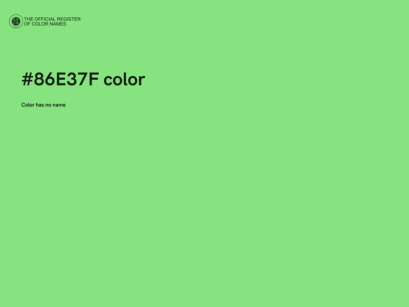 #86E37F color image