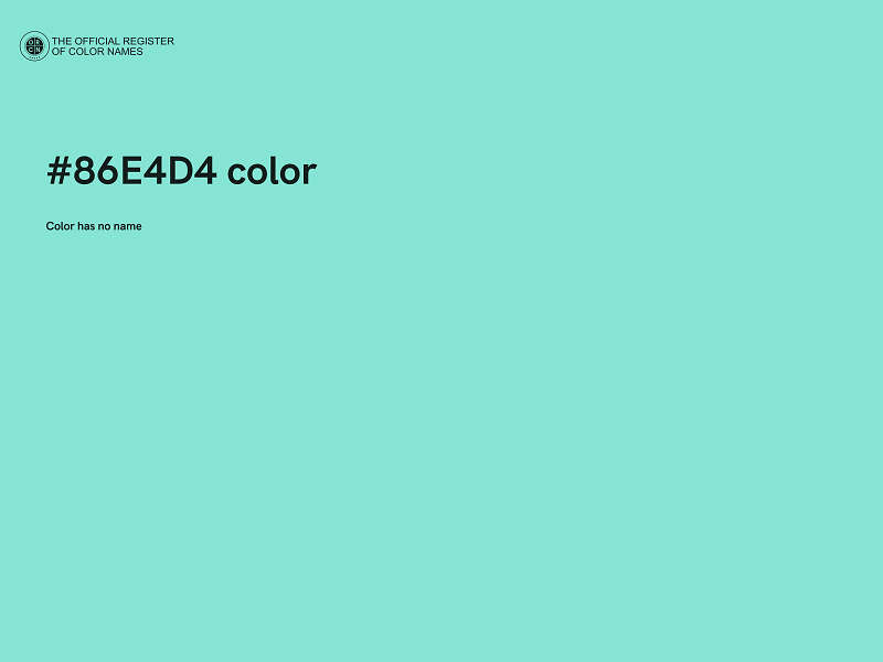 #86E4D4 color image