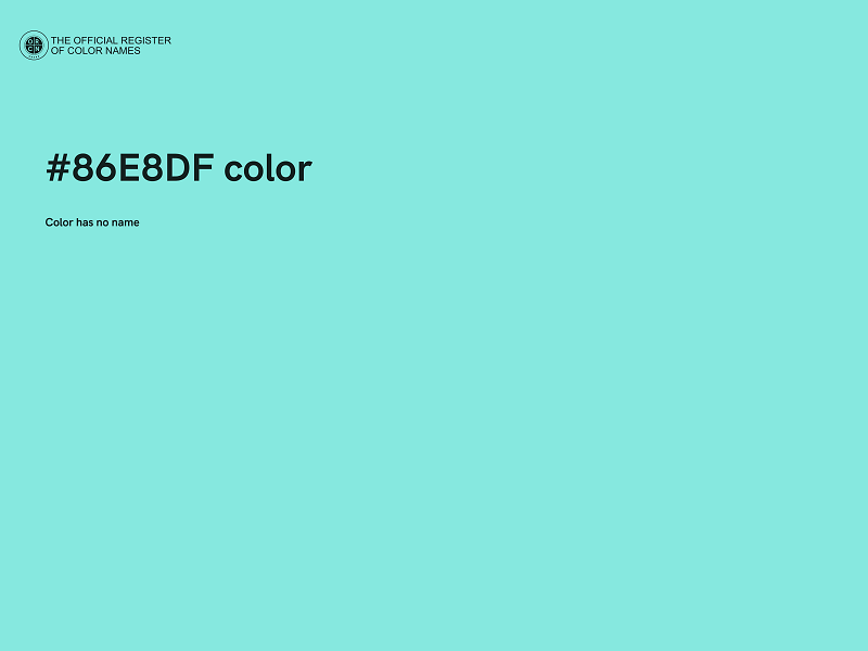 #86E8DF color image