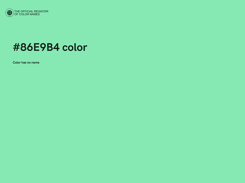 #86E9B4 color image