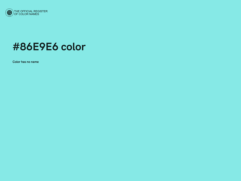 #86E9E6 color image