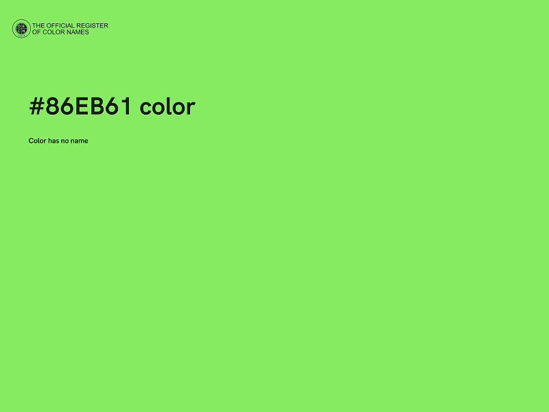 #86EB61 color image