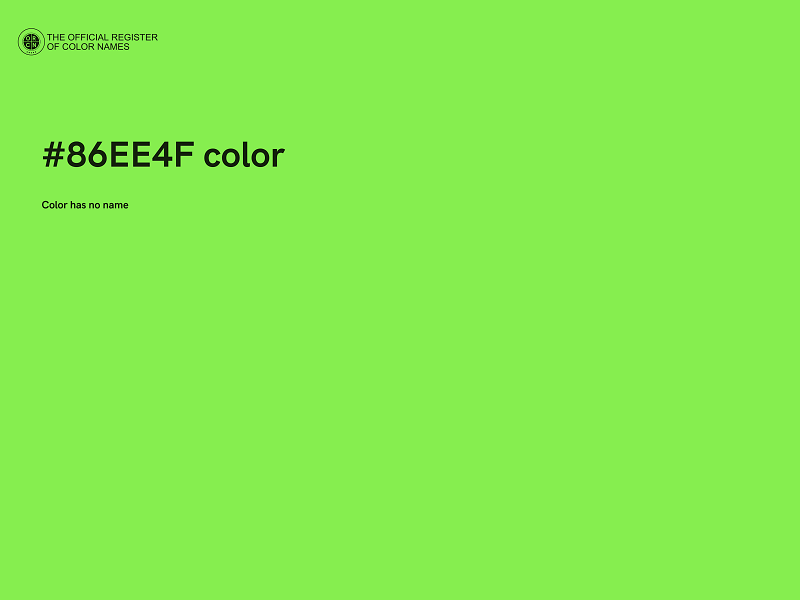 #86EE4F color image