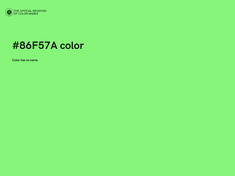 #86F57A color image