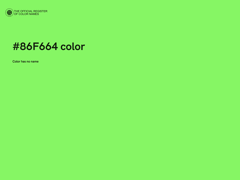 #86F664 color image