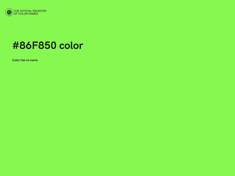 #86F850 color image