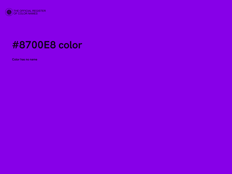 #8700E8 color image