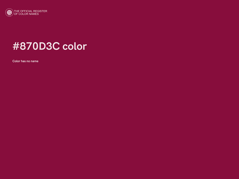 #870D3C color image