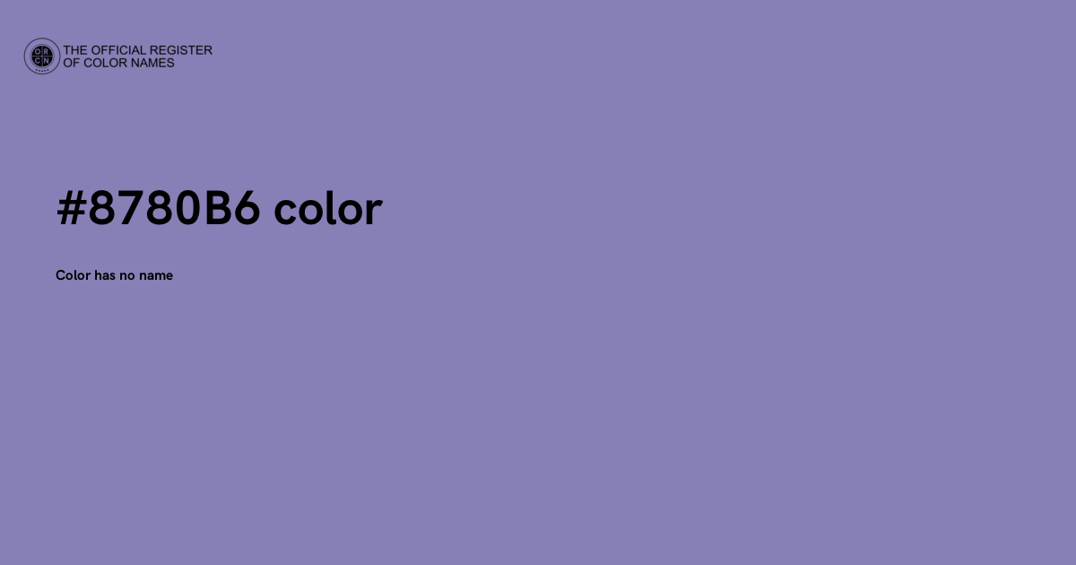 Color #8780B6 - The Official Register of Color Names