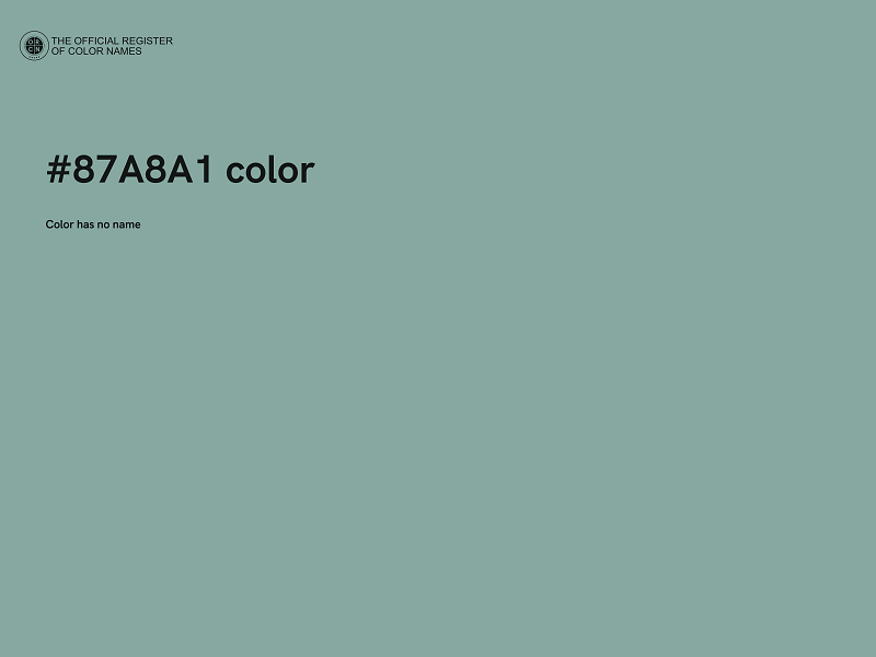 #87A8A1 color image