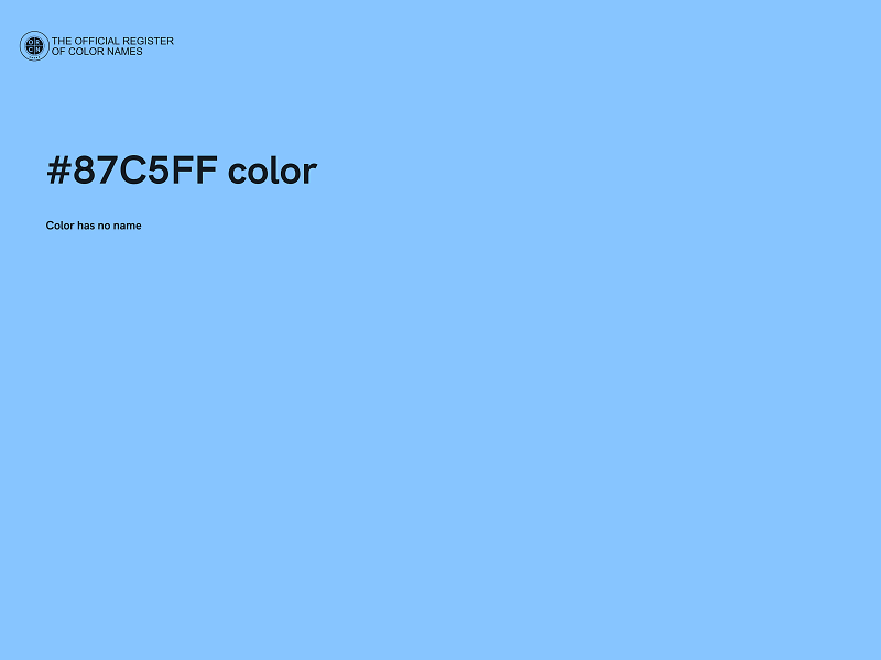 #87C5FF color image