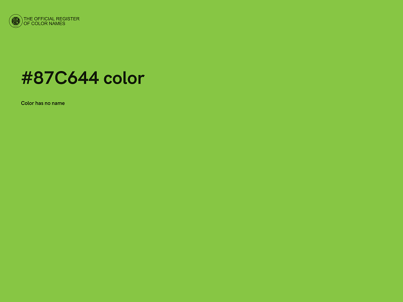 #87C644 color image