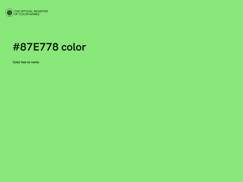 #87E778 color image