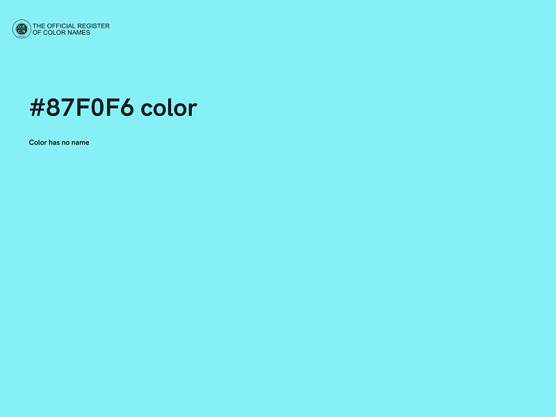 #87F0F6 color image