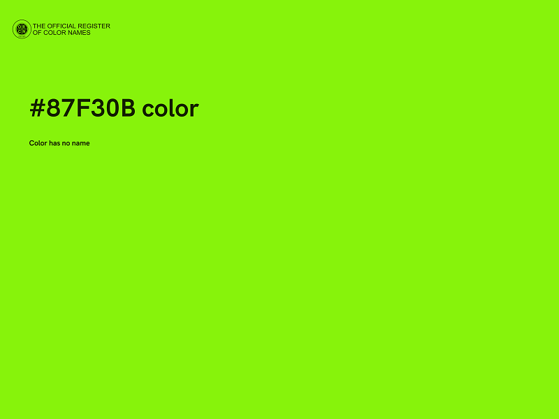 #87F30B color image