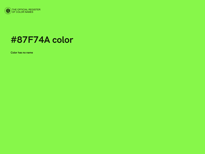 #87F74A color image