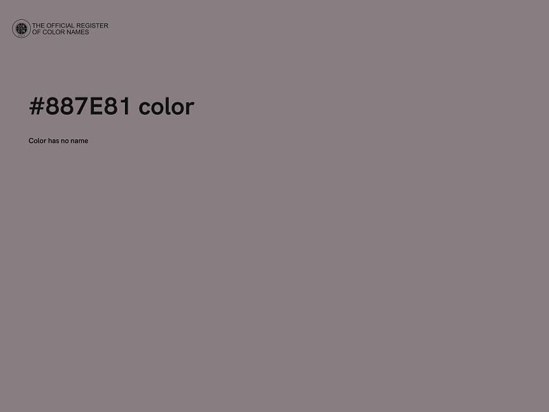 #887E81 color image