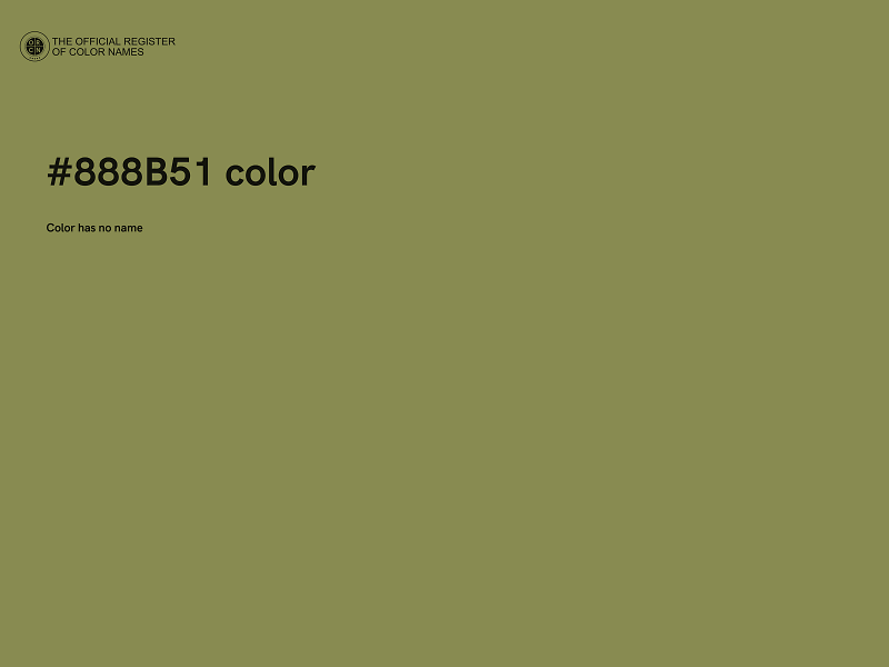 #888B51 color image